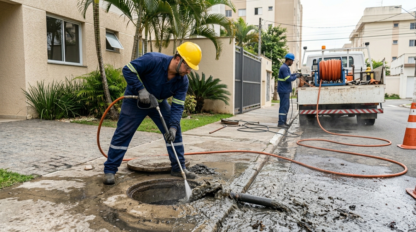Hidrojateamento com jato de alta pressão em Natal-RN